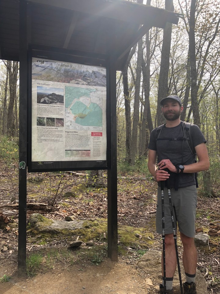 George next to the Old Rag trailhead